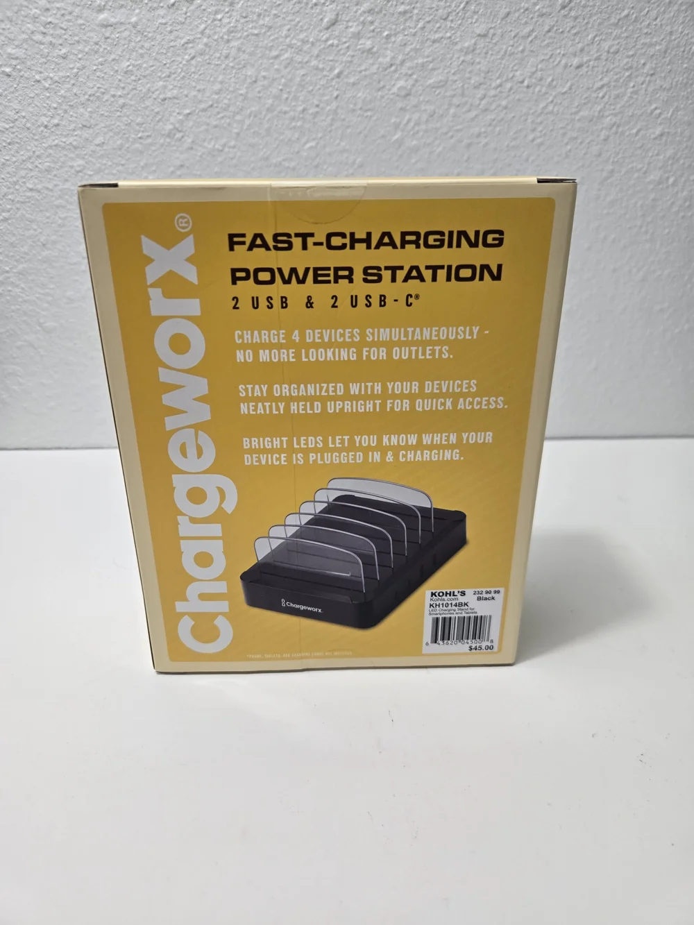 Chargeworx Fast-Charging Power Station - Yellow